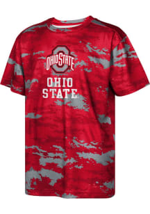 Boys Red Ohio State Buckeyes Scrimmage Short Sleeve T-Shirt