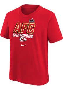 Nike Kansas City Chiefs Youth Red 23 AFC Conf Champs Iconic Short Sleeve T-Shirt
