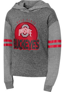 Girls Red Ohio State Buckeyes Sunday Comics Long Sleeve Hooded Sweatshirt