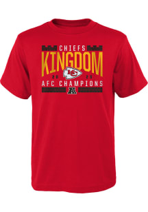 Kansas City Chiefs Youth Red 23 AFC Conf Champ HT Not Done Short Sleeve T-Shirt