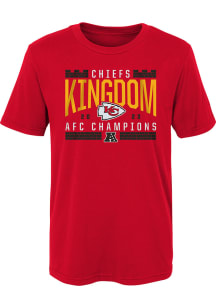 Kansas City Chiefs Boys Red 23 AFC Conf Champ HT Not Done Short Sleeve T-Shirt