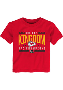 Kansas City Chiefs Toddler Red 23 AFC Conf Champ HT Not Done Short Sleeve T-Shirt
