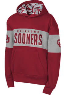 Oklahoma Sooners Youth Cardinal Red Zone Long Sleeve Hoodie