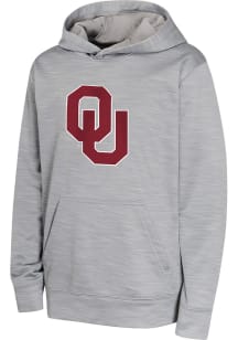 Oklahoma Sooners Youth Grey Retro Position Lt Wt Long Sleeve Hoodie