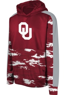 Oklahoma Sooners Youth Cardinal Pro Drill Long Sleeve Hoodie