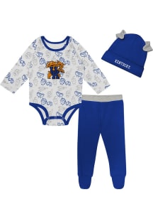 Kentucky Wildcats Infant Blue Little Champ LS and Hat Set Top and Bottom