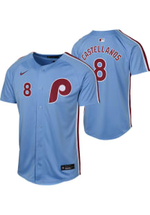 Nick Castellanos  Nike Philadelphia Phillies Youth Light Blue Alt Limited Jersey