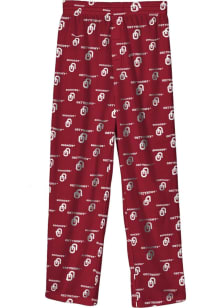 Oklahoma Sooners Toddler Cardinal All Over Logo Printed Pant Loungewear Sleep Pants