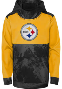 Pittsburgh Steelers Youth Black All Out Blitz Long Sleeve Hoodie