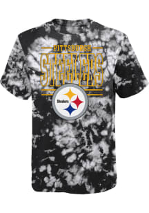 Pittsburgh Steelers Youth Black Winning Streak Short Sleeve T-Shirt