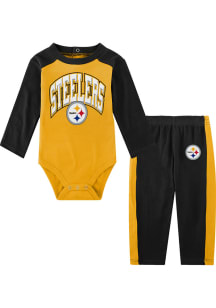 Pittsburgh Steelers Infant Black Rookie of the Year Set Top and Bottom