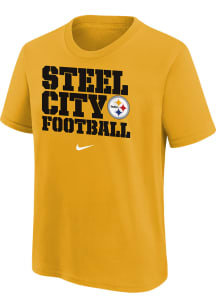 Nike Pittsburgh Steelers Youth Gold Nike Local 2 Short Sleeve T-Shirt