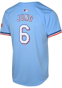 Josh Jung  Nike Texas Rangers Youth Light Blue Alt Limited Jersey