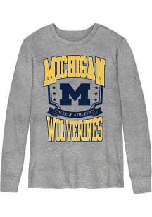 Boys Grey Michigan Wolverines Game Day Long Sleeve T-Shirt