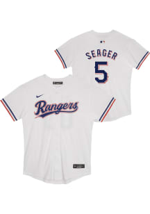 Corey Seager  Texas Rangers Boys White Home Game Baseball Jersey
