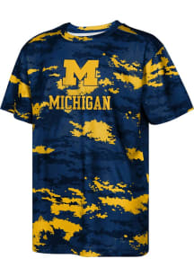 Boys Navy Blue Michigan Wolverines Scrimmage Short Sleeve T-Shirt