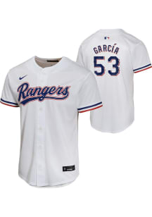 Adolis Garcia  Nike Texas Rangers Youth White Home Game Jersey