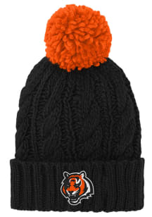 Cincinnati Bengals Black Team Cable Cuff Youth Knit Hat