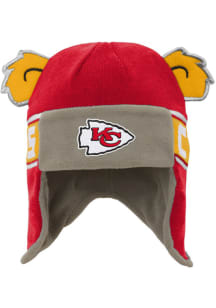 Kansas City Chiefs Wordmars Ears Trooper Baby Knit Hat - Red