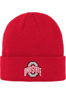 Ohio State Buckeyes Red Basic Cuff Youth Knit Hat