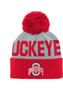 Ohio State Buckeyes Jacquard Cuff Baby Knit Hat - Red