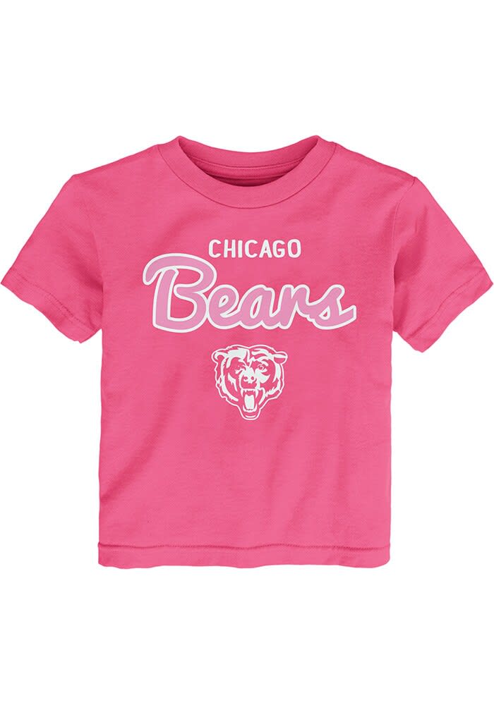 Chicago Bears Toddler Girls Big Game Short Sleeve T Shirt PINK