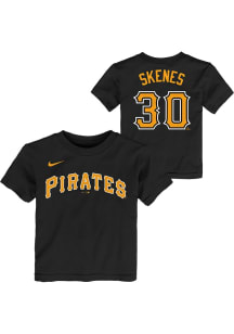 Paul Skenes Pittsburgh Pirates Toddler Black Name and Number Short Sleeve Player T Shirt