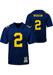 Charles Woodson Michigan Wolverines Youth Navy Blue Mitchell and Ness Replica Football Jersey