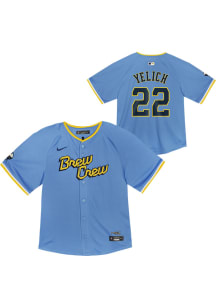 Christian Yelich  Milwaukee Brewers Toddler Light Blue City Connect Limited Jersey