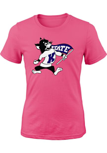 K-State Wildcats Girls Pink Willie Short Sleeve T-Shirt