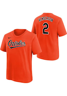 Gunnar Henderson Baltimore Orioles Youth Orange Home NN Player Tee