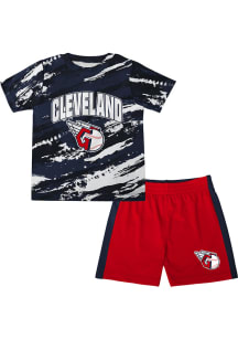Cleveland Guardians Boys Navy Blue Stealing Homebase 2.0 Shorts