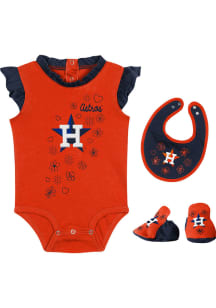 Houston Astros Baby Navy Blue Happy Baseball Short Sleeve One Piece