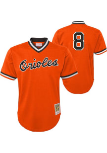 Cal Ripken Jr  Baltimore Orioles Boys Orange Mesh BP Baseball Jersey