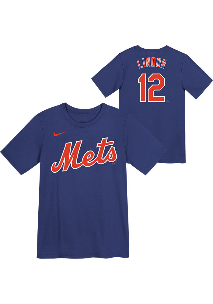 Francisco Lindor New York Mets Boys BLUE Home NN Short