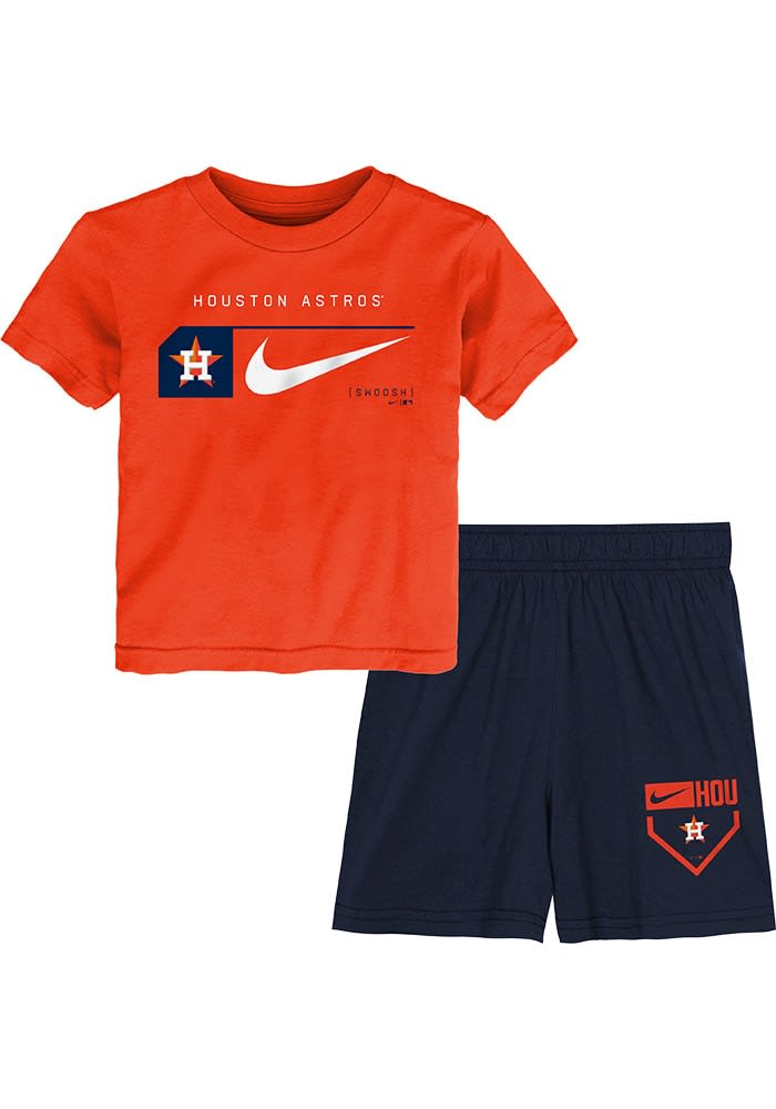 Houston Astros Nike Boys NAVY Swoosh Legwear Shorts 133422295