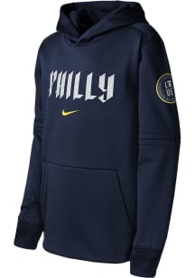 Nike Philadelphia Phillies Youth Navy Blue City Connect Practice Long Sleeve Hoodie