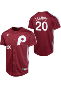 Mike Schmidt  Nike Philadelphia Phillies Youth Maroon Cooperstown Limited Jersey