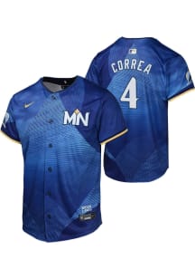 Carlos Correa  Nike Minnesota Twins Youth Navy Blue City Connect Limited Jersey