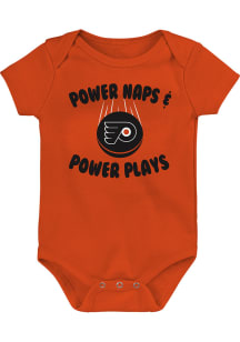 Philadelphia Flyers Baby Orange Power Nap Short Sleeve One Piece