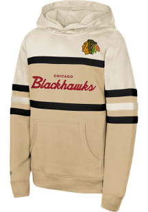 Mitchell and Ness Chicago Blackhawks Youth White Head Coach Long Sleeve Hoodie