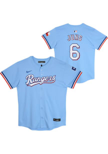 Josh Jung  Texas Rangers Boys Light Blue Alt. 1 Limited Blank Baseball Jersey