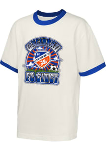 FC Cincinnati Youth White Cup Winner Short Sleeve Fashion T-Shirt