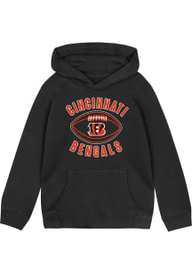 Cincinnati Bengals Toddler Black Little Kicker Long Sleeve Hooded Sweatshirt