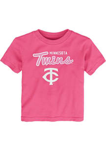 Minnesota Twins Toddler Girls Pink Big Game Short Sleeve T-Shirt