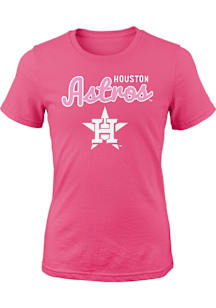 Houston Astros Girls Pink Big Game Short Sleeve T-Shirt