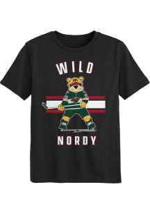 Minnesota Wild Boys Black Mascot Short Sleeve T-Shirt