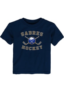 Buffalo Sabres Infant Crossed Lines Short Sleeve T-Shirt Navy Blue