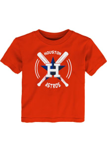 Houston Astros Infant Swing Bats Short Sleeve T-Shirt Orange