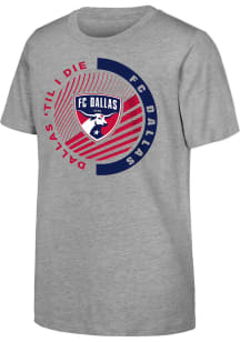 FC Dallas Youth Grey Center Circle Short Sleeve T-Shirt